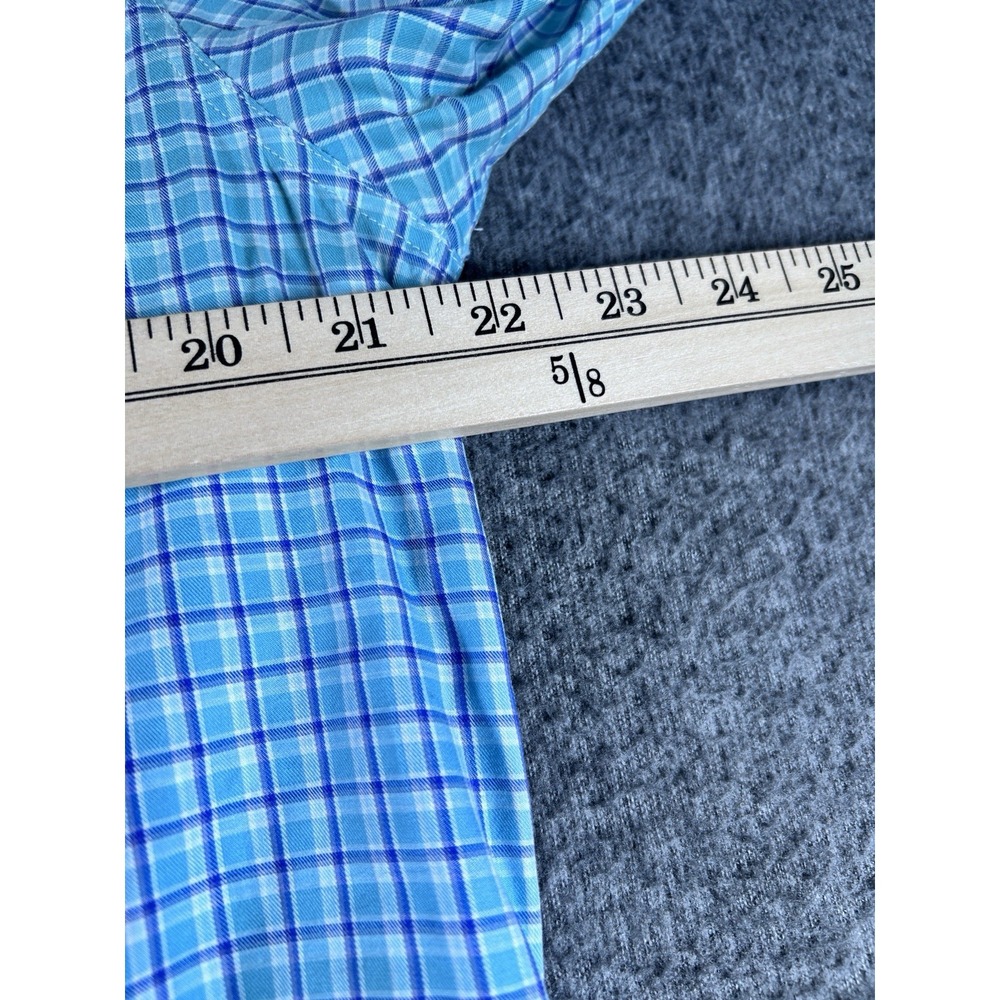 Faherty Long Sleeve Shirt Men Size M Green BluePlaid Button Up Casual - Picture 5 of 7
